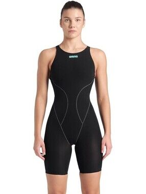 Arena, Black Teal, 26, Women's Powerskin Impulso Racing Swimsuit Full